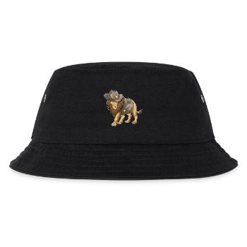 Löwe Sheriff Sheriffhut - Kinder Bucket Hat - Schwarz - Vorne