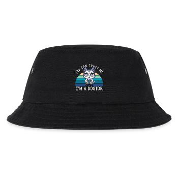 Funny Kawaii Husky Dog Doctor - Kids’ Bucket Hat - black - Front