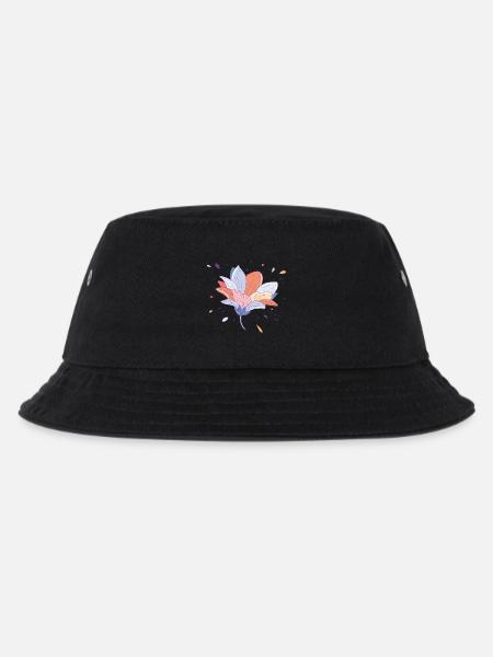 Sommerblume - Kinder Bucket Hat - Schwarz