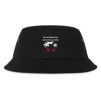 Für den Klimaschutz festkleben Klima Urlaub - Kinder Bucket Hat - Schwarz - Vorne