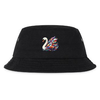 Schwan - Kinder Bucket Hat - Schwarz - Vorne