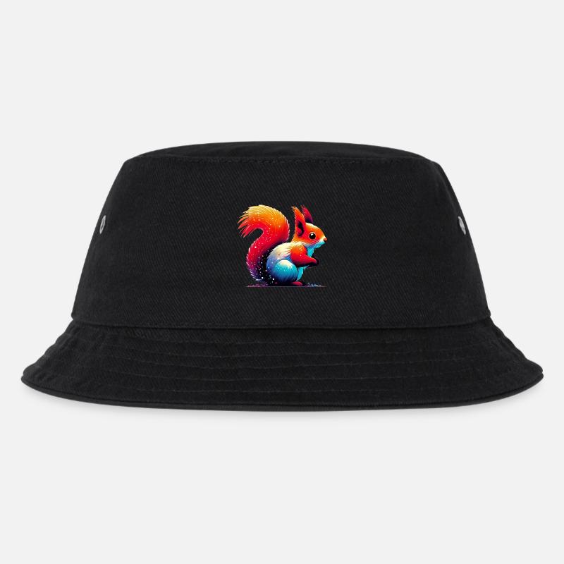 Eichhörnchen - Kinder Bucket Hat - Schwarz