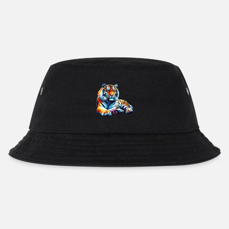 Tiger - Kinder Bucket Hat - Schwarz