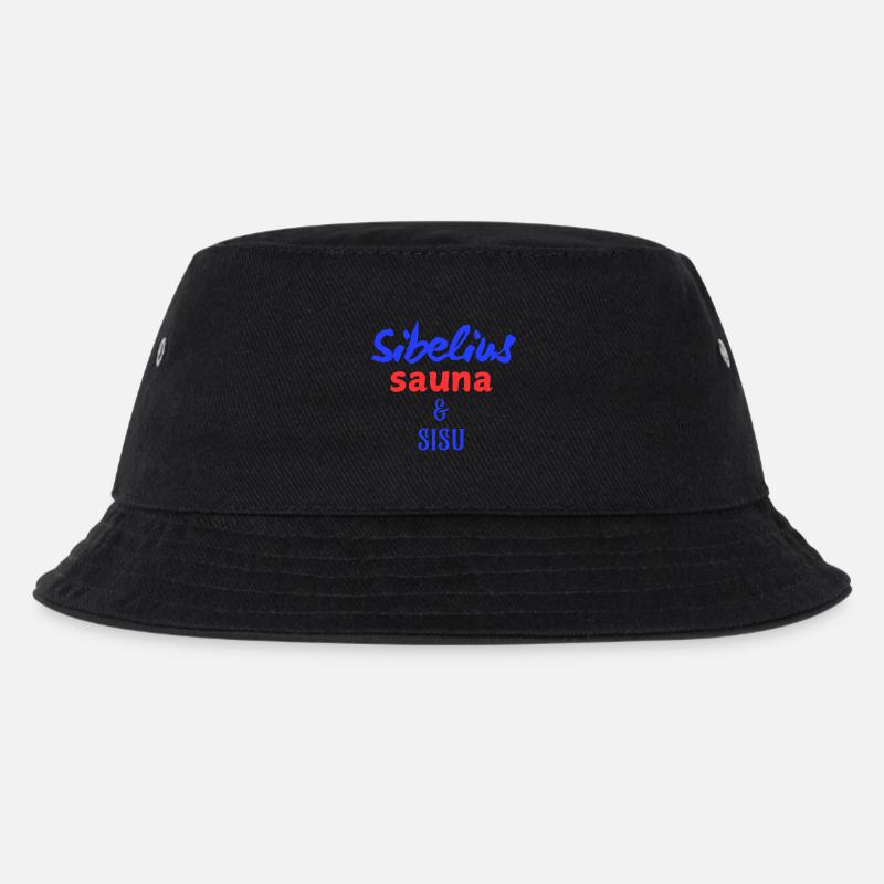 Sibelius, Sauna & Sisu - Kinder Bucket Hat - Schwarz
