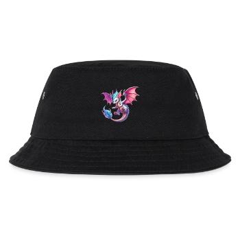 Drache - Kinder Bucket Hat - Schwarz - Vorne