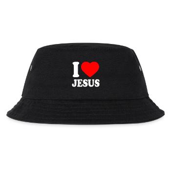 I love jesus - Kinder Bucket Hat - Schwarz - Vorne