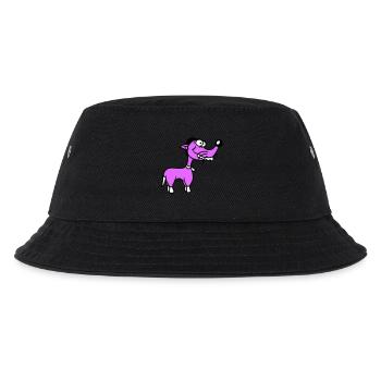 Hund Steht Dumm Kerl Lustig Blöd Verrückt Komisch - Kinder Bucket Hat - Schwarz - Vorne