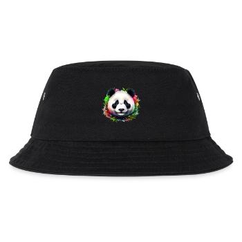 Panda - Kinder Bucket Hat - Schwarz - Vorne