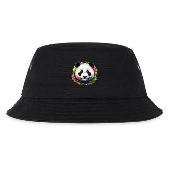 Panda - Kinder Bucket Hat - Schwarz - Vorne