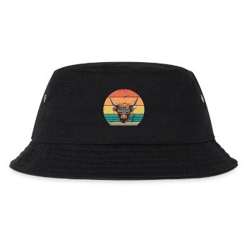 Kuh Rind Hochlandrind - Kinder Bucket Hat - Schwarz - Vorne