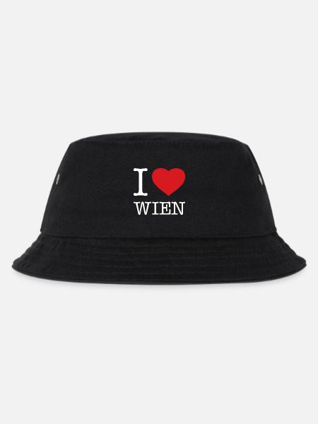 I LOVE WIEN - Kinder Bucket Hat - Schwarz
