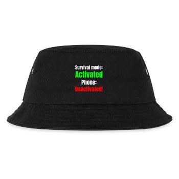 Survival mode acktivated phone deactivated! - Kinder Bucket Hat - Schwarz - Vorne