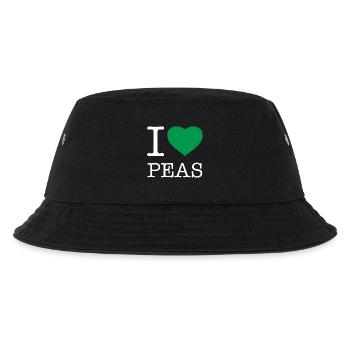 I LOVE PEAS Erbsen - Kids’ Bucket Hat - black - Front