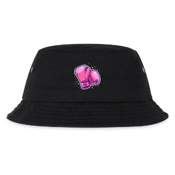 Boxhandschuhe Grafik - Kinder Bucket Hat - Schwarz - Vorne