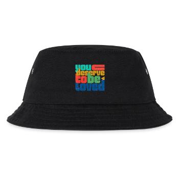 Du verdienst es, geliebt zu werden - Kinder Bucket Hat - Schwarz - Vorne