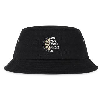 Und Zack! Schon wieder 26 - Dart Spruch - Kinder Bucket Hat - Schwarz - Vorne
