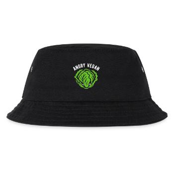 Salat - Angry vegan - Vegane Ernährung - Kinder Bucket Hat - Schwarz - Vorne