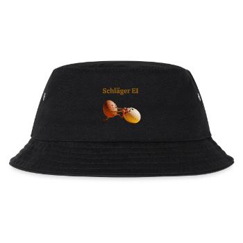 Racket Egg – Funny Egg Fight - Kids’ Bucket Hat - black - Front
