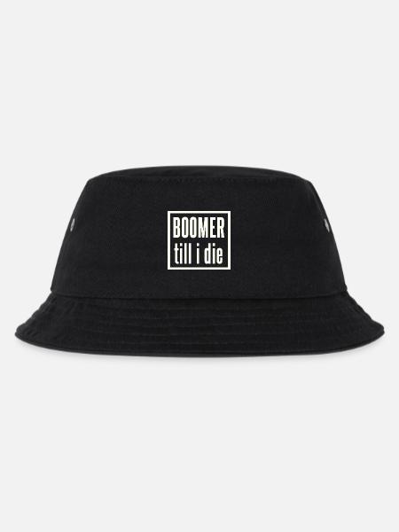 Boomer to the end lettering - Kids’ Bucket Hat - black