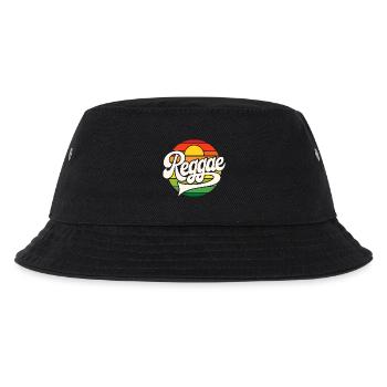  Reggae Retro Sunset - Kinder Bucket Hat - Schwarz - Vorne