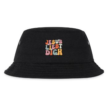 Jesus Liebt Dich Bibel Gott Christus Religious - Kinder Bucket Hat - Schwarz - Vorne