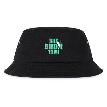 Talk Birdie to Me Funny Golf Phrase Humor - Kinder Bucket Hat - Schwarz - Vorne