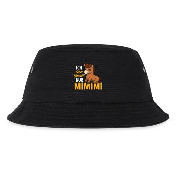 Ich Höre Immer Nur Ein Mimimi Pferd - Kinder Bucket Hat - Schwarz - Vorne