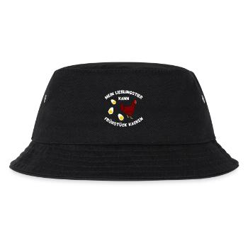 Chicken with breakfast delight design - Kids’ Bucket Hat - black - Front