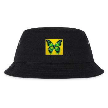 Schmetterling - Kinder Bucket Hat - Schwarz - Vorne