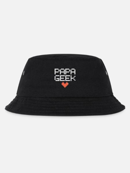 Geek Papa glücklicher Vater Vater Sohn super Vater - Kinder Bucket Hat - Schwarz