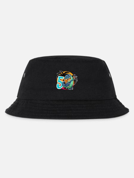 5 T Rex - Kinder Bucket Hat - Schwarz