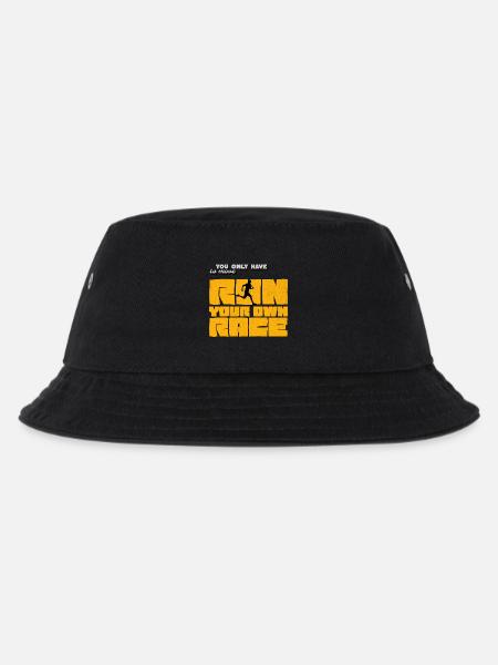 Run Your Own Race – Motivationsshirt Running - Kinder Bucket Hat - Schwarz