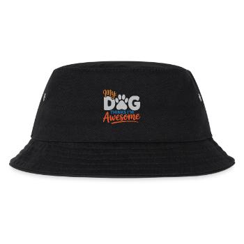 Mein Hund findet mich großartig - Kinder Bucket Hat - Schwarz - Vorne