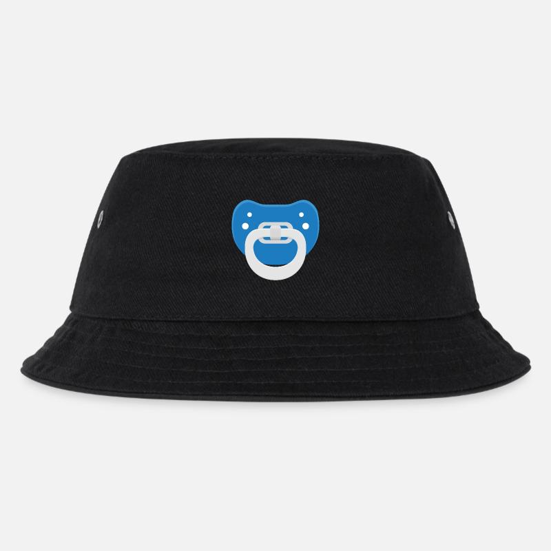 Blauer Schnuller - Kinder Bucket Hat - Schwarz