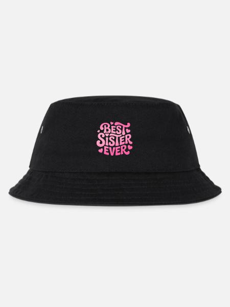 Best Sister Ever Schwester - Kinder Bucket Hat - Schwarz