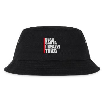 Dear Santa I Really Tried Christmas Humor Funny - Kids’ Bucket Hat - black - Front