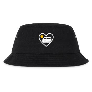 Vanlife Heart Van Travel Road Adventure - Kids’ Bucket Hat - black - Front