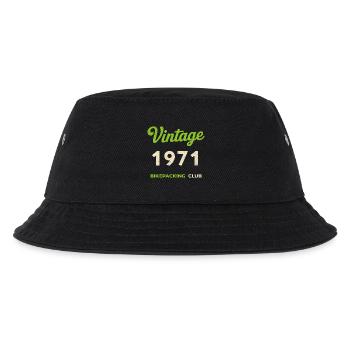 Vintage 1971 – Bikepacking Club Retro Geburtsjahr - Kinder Bucket Hat - Schwarz - Vorne