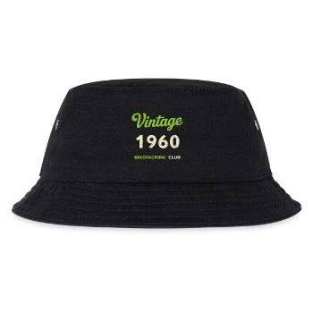Vintage 1960 – Bikepacking Club Retro Geburtsjahr - Kinder Bucket Hat - Schwarz - Vorne