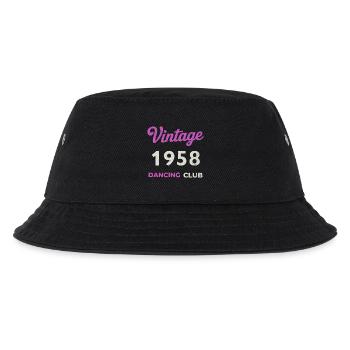 Vintage 1958 – Dancing Club Retro Geburtsjahr - Kinder Bucket Hat - Schwarz - Vorne