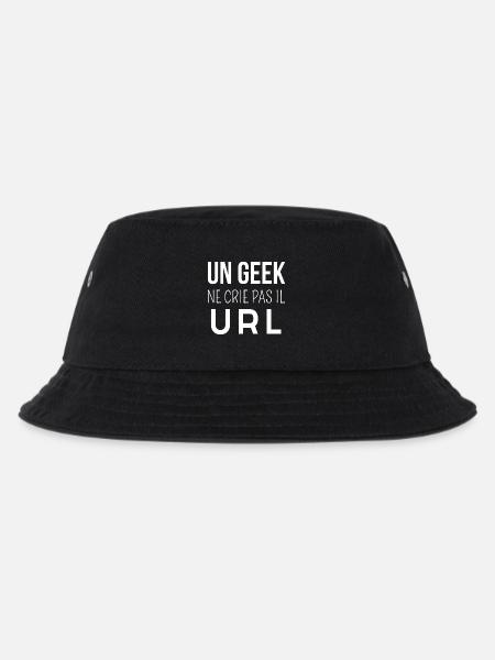 Un geek ne crie pas il url - humour geek - Bob Enfant - noir