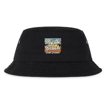 Myrtle Beach South Carolina Retro Sunset Vacation - Kids’ Bucket Hat - black - Front