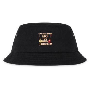 You Can Never Have Too Many Ukuleles Music Art - Kinder Bucket Hat - Schwarz - Vorne
