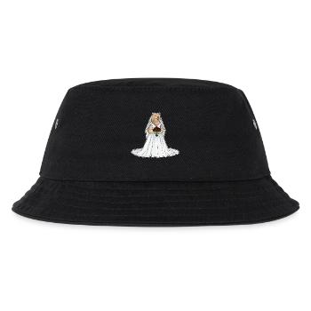 Bär Braut Rosen Hochzeit - Kinder Bucket Hat - Schwarz - Vorne