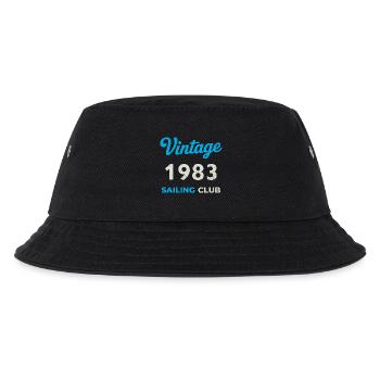Vintage 1983 – Sailing Club Retro Geburtsjahr - Kinder Bucket Hat - Schwarz - Vorne