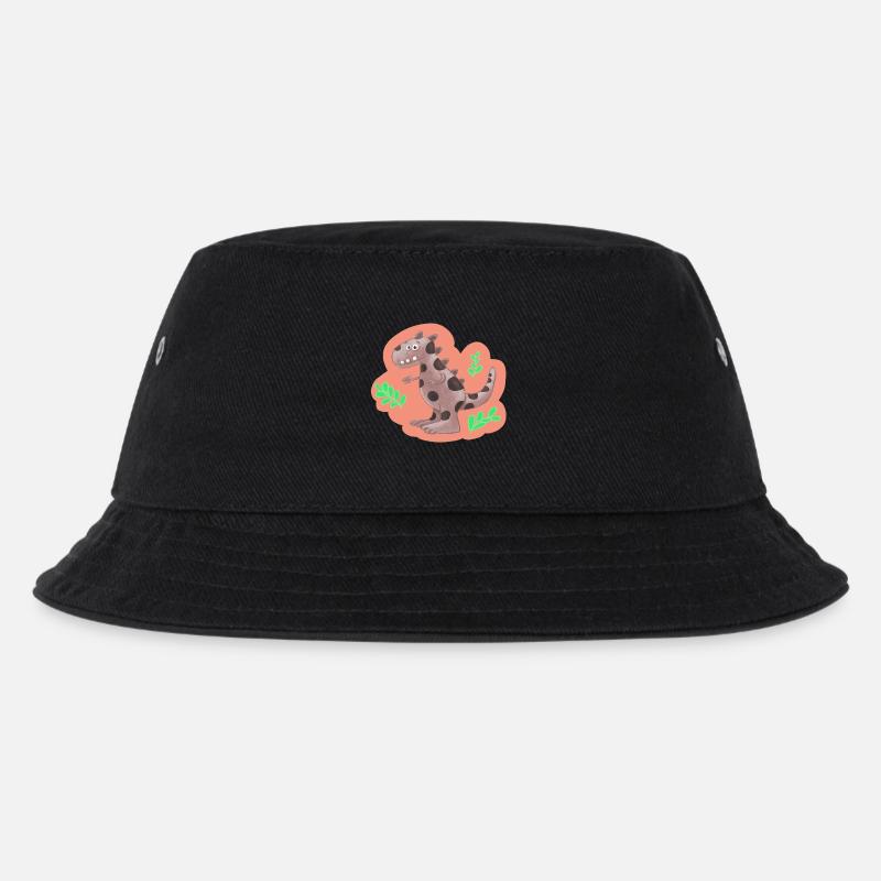 Dino - Kinder Bucket Hat - Schwarz