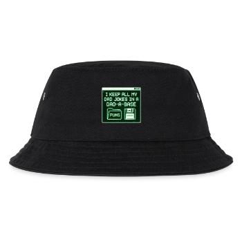 I Keep All My Dad Jokes In A Dad A Base - Kids’ Bucket Hat - black - Front