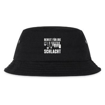Chefkoch BEREIT FÜR DIE SCHLACHT Lustiges - Kinder Bucket Hat - Schwarz - Vorne