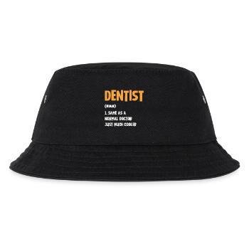 Zahnarzt Humor Typografie - Kinder Bucket Hat - Schwarz - Vorne