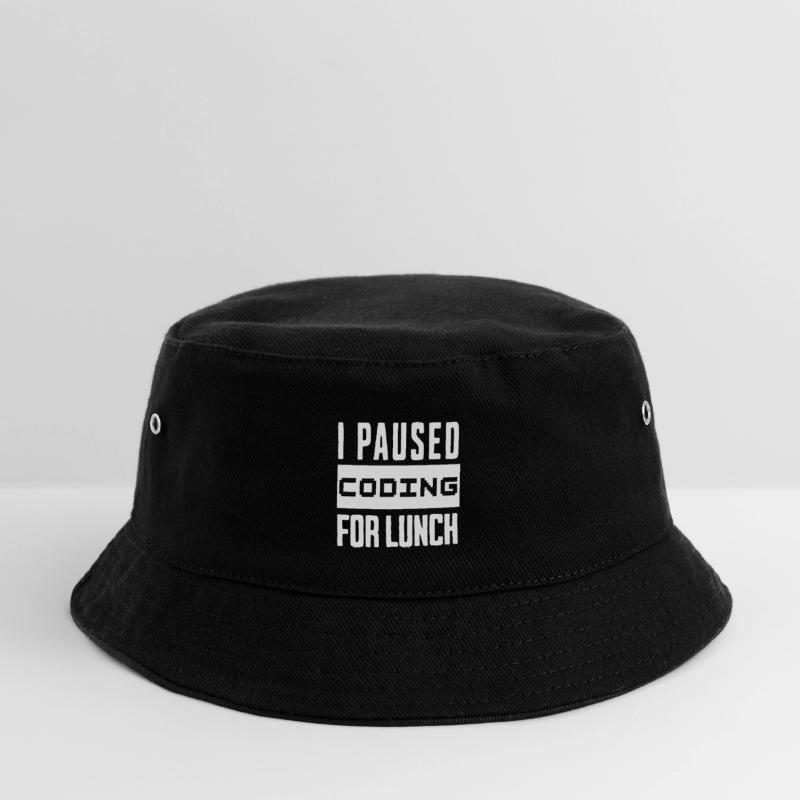 Nerd Coding , I Paused Coding for Lunch Kinder Bucket Hat